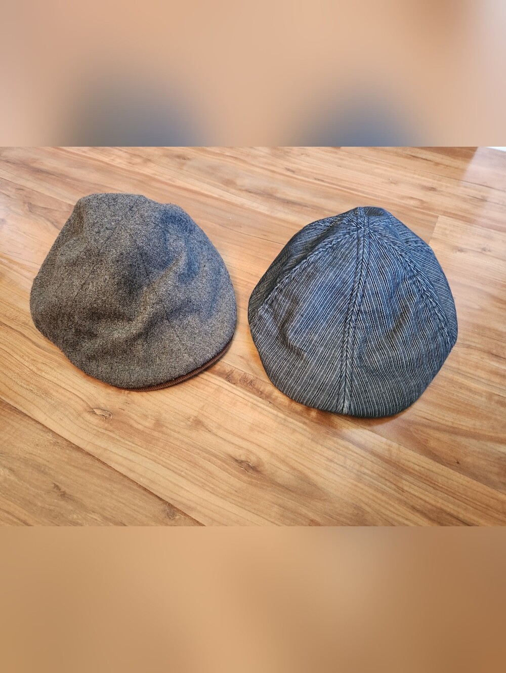 Boys M/L Newsboy Caps Set Linea Uomo Kids 6 Gray Blue Brown